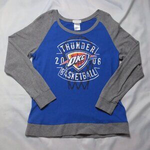4/$14 NBA OKC THUNDER womens CREWNECK shirt OKLAHOMA CITY top BASKETBALL size XL